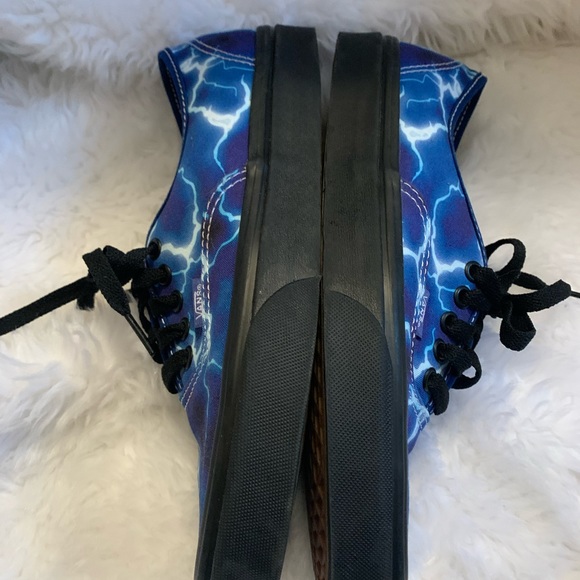 VANS MENS unisex Authentic Lightning Blue Canvas low sneakers size 8.5 L… - Picture 6 of 11